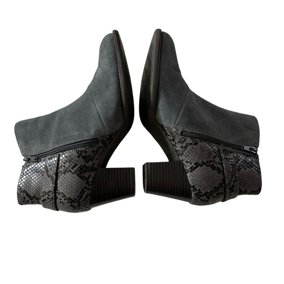 Vionic Naomi Grey Snake Print Bootie Water-resistant 2.5” Heel - Picture 6 of 9